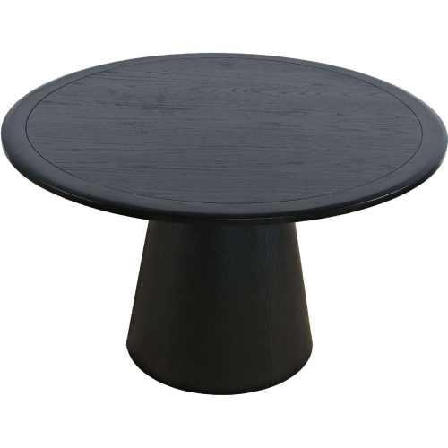 Nash 50" Round Pedestal Dining Table in Black Wood